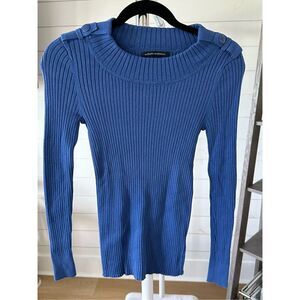 Banana Republic Ribbed Fitted Blue Sweater sz XS